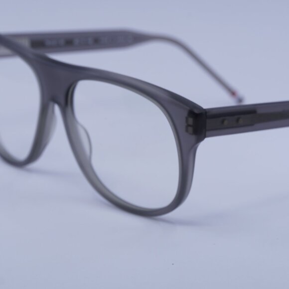 Thom Browne TB-008C-55 Eyeglasses Satin Grey 55mm Square Frame - Picture 3 of 10